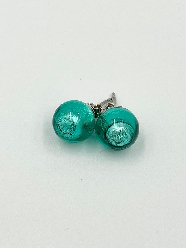 Stud earrings Murano ball 10mm
