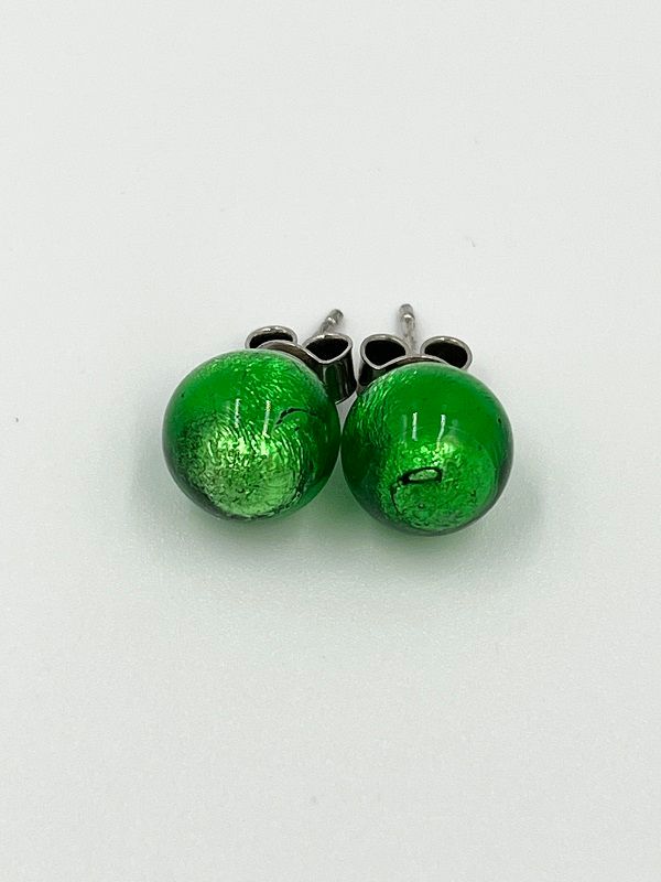 Stud earrings Murano ball 10mm