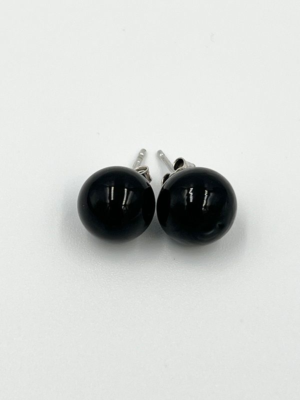 Stud earrings Murano ball 10mm