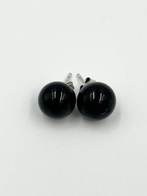Stud earrings Murano ball 10mm