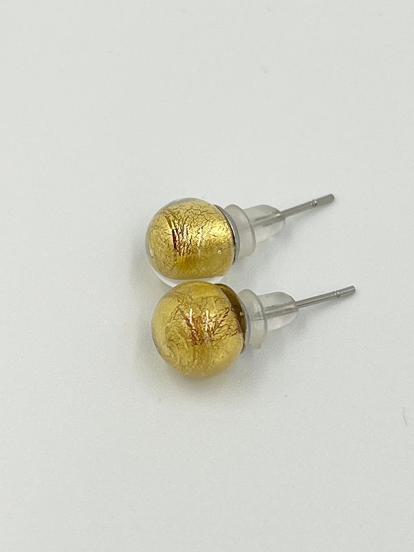 Stud earrings Murano ball 8mm