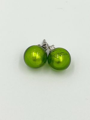 Stud earrings Murano ball 10mm