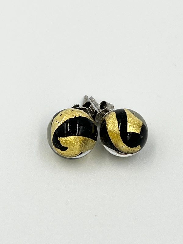 Stud earrings Murano ball 10mm