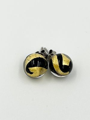 Stud earrings Murano ball 10mm