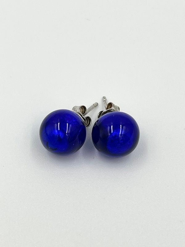 Stud earrings Murano ball 10mm
