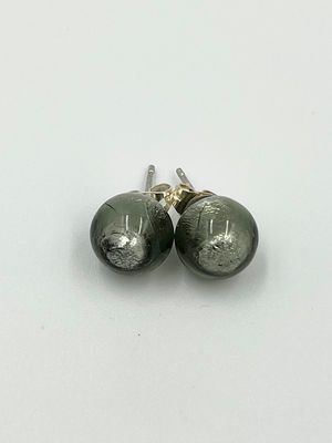 Stud earrings Murano ball 10mm