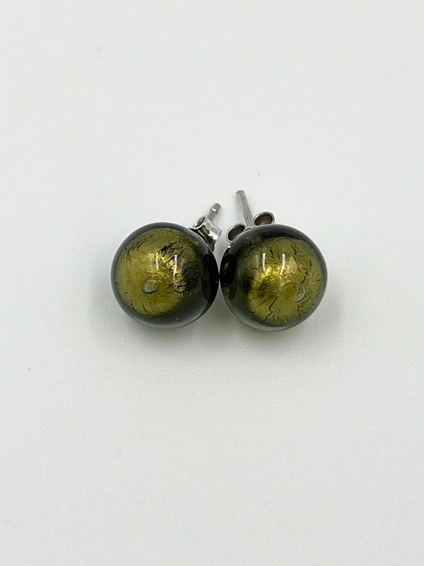 Stud earrings Murano ball 10mm