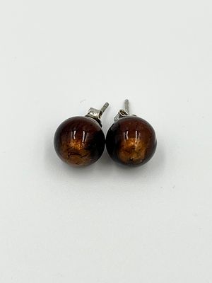 Stud earrings Murano ball 10mm