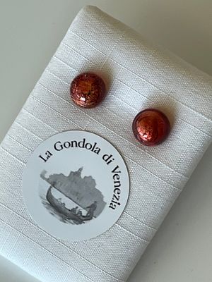 Stud earrings Murano 8mm