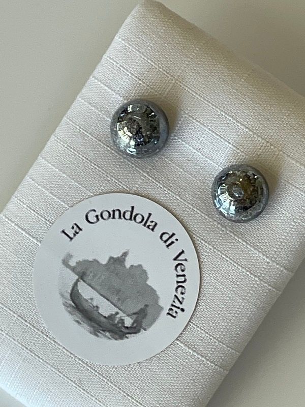 Stud earrings Murano 8mm
