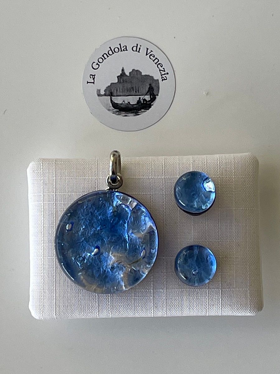 Set Murano pendant 25mm / stud earrings
