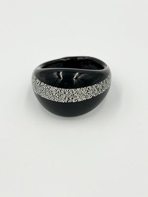 Ring Murano, black/silver