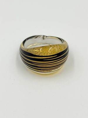 Ring Murano domed, striped