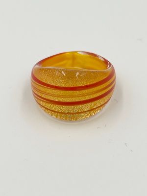Ring Murano domed, striped