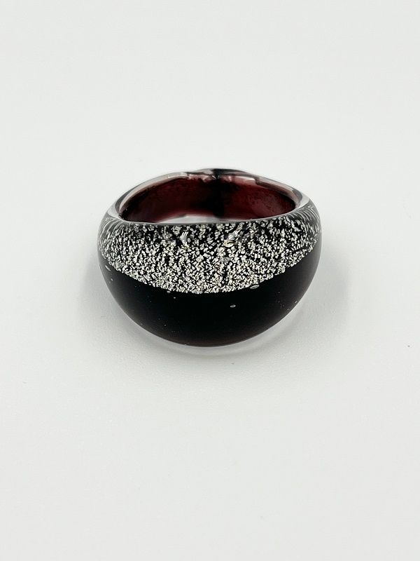 Ring Murano, black/silver
