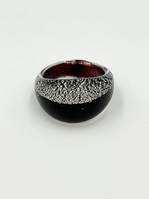 Ring Murano, black/silver