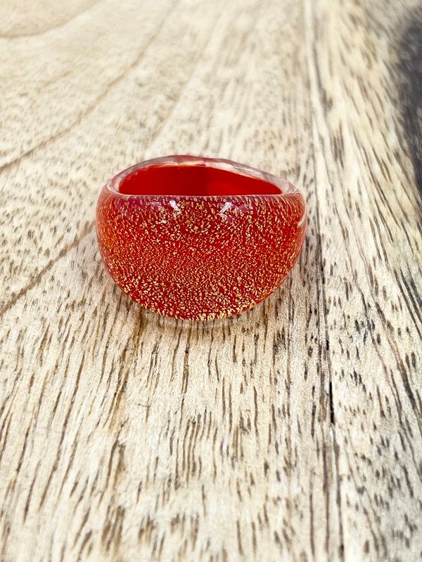 Ring Murano domed, plain
