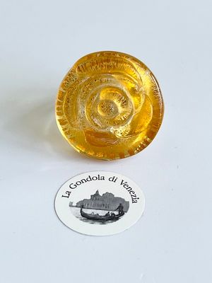Ring Rose Murano size 17.5mm/55 unique piece