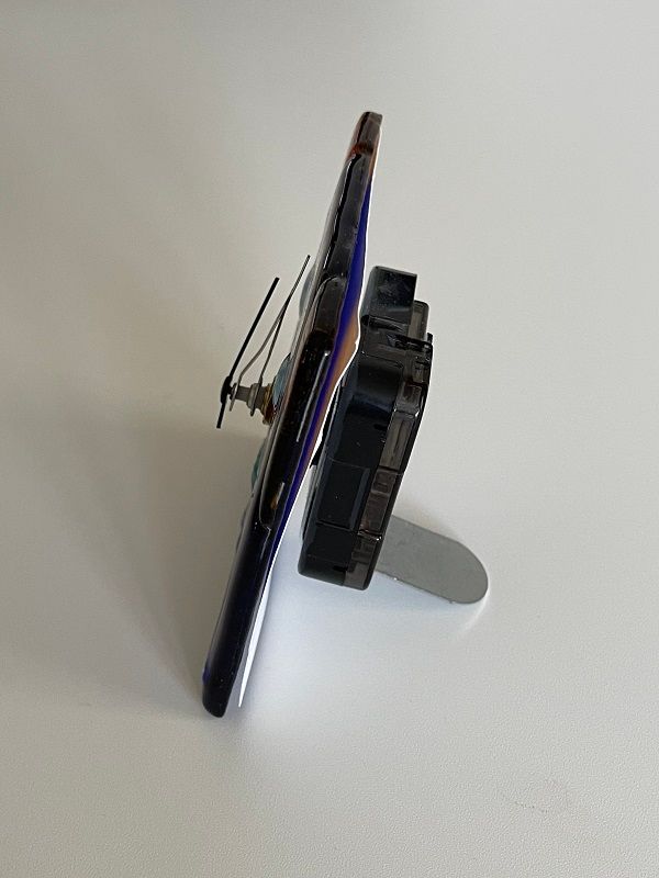 Uhr Murano 10x10cm Katze  -Unikat-