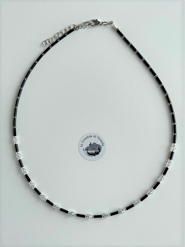 Collier Preciosa Glitzer Glas