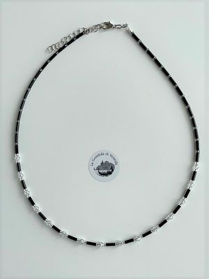 Collier Preciosa Glitzer Glas