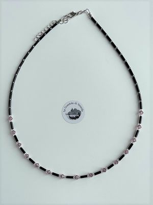 Collier Preciosa Glitzer Glas