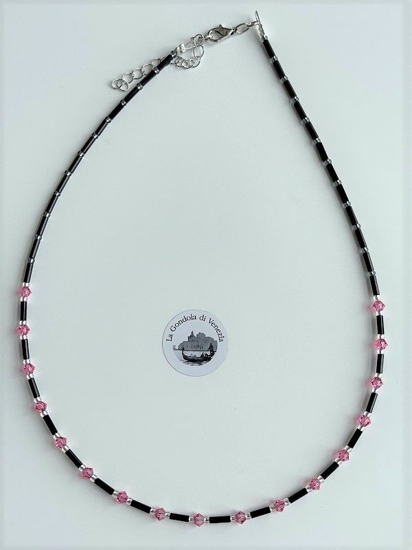 Collier Preciosa Glitzer Glas