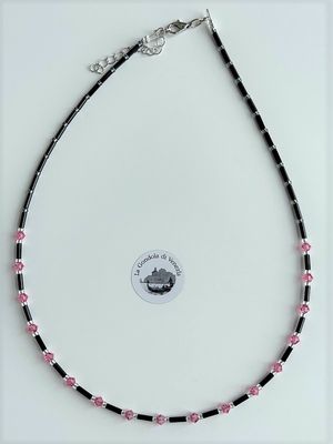 Collier Preciosa Glitzer Glas