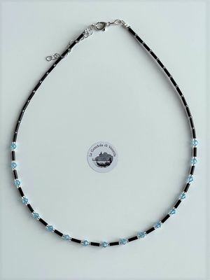 Collier Preciosa Glitzer Glas