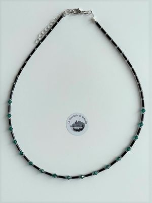 Collier Preciosa Glitzer Glas