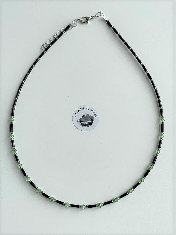 Collier Preciosa Glitzer Glas