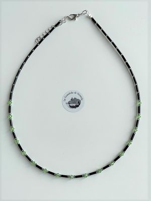 Collier Preciosa Glitzer Glas
