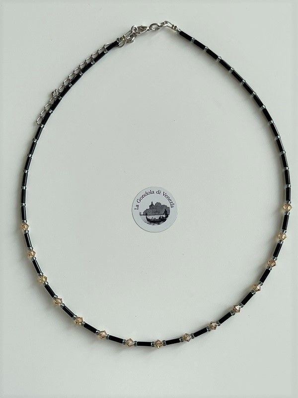 Collier Preciosa Glitzer Glas