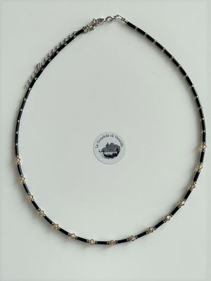 Collier Preciosa Glitzer Glas