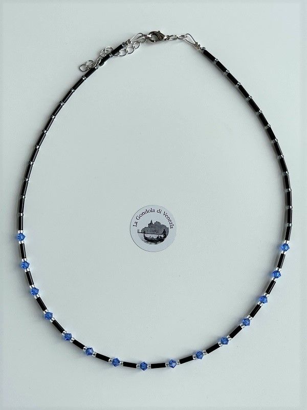 Collier Preciosa Glitzer Glas
