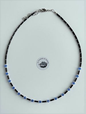 Collier Preciosa Glitzer Glas