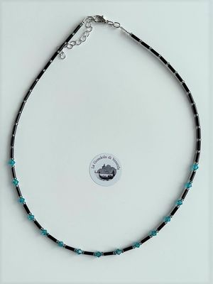 Collier Preciosa Glitzer Glas