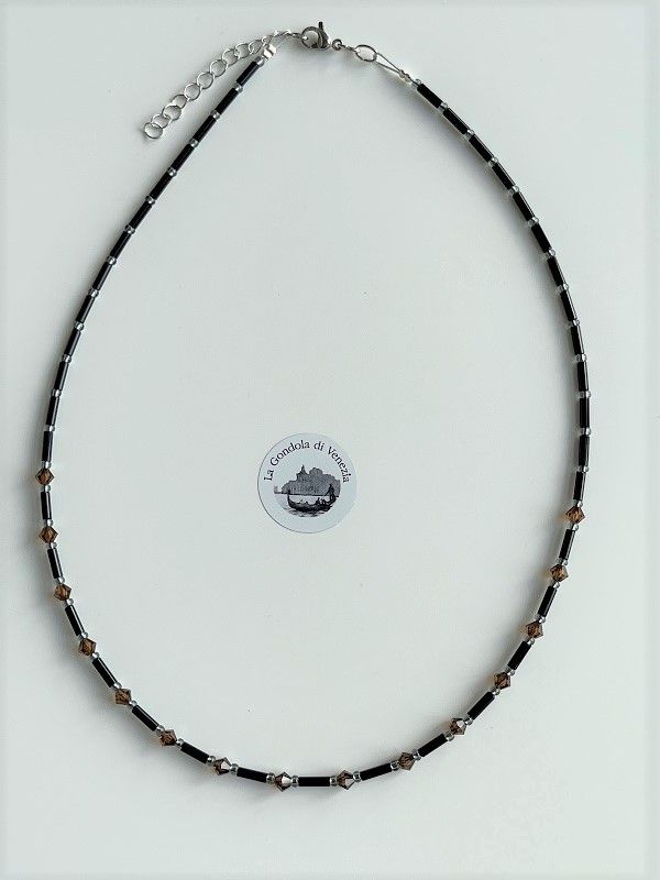 Collier Preciosa Glitzer Glas
