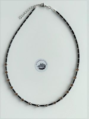 Collier Preciosa Glitzer Glas