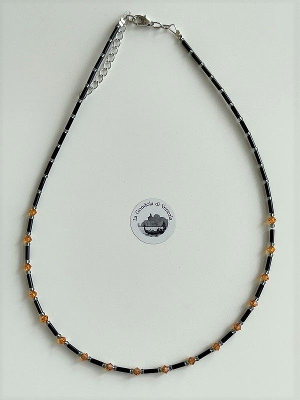 Collier Preciosa Glitzer Glas