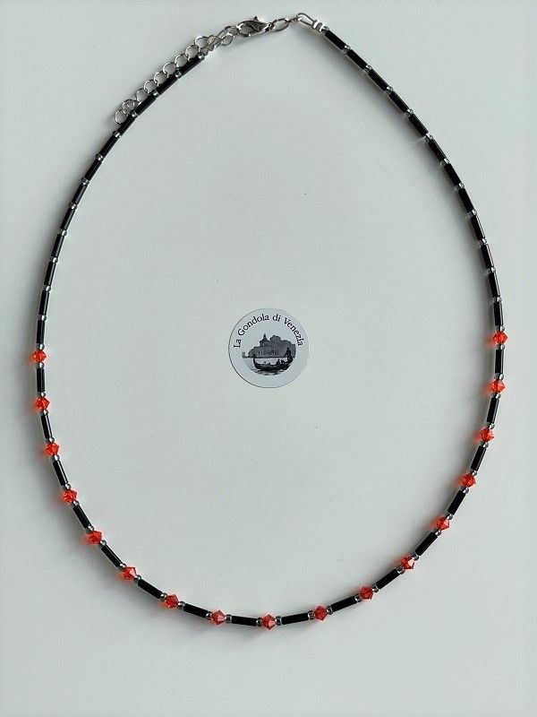 Collier Preciosa Glitzer Glas