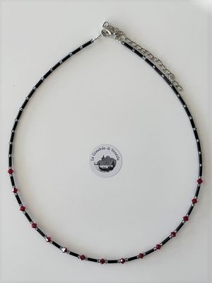 Collier Preciosa Glitzer Glas