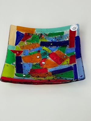 Murano Glass bowl 22x22cm  -Unique piece-