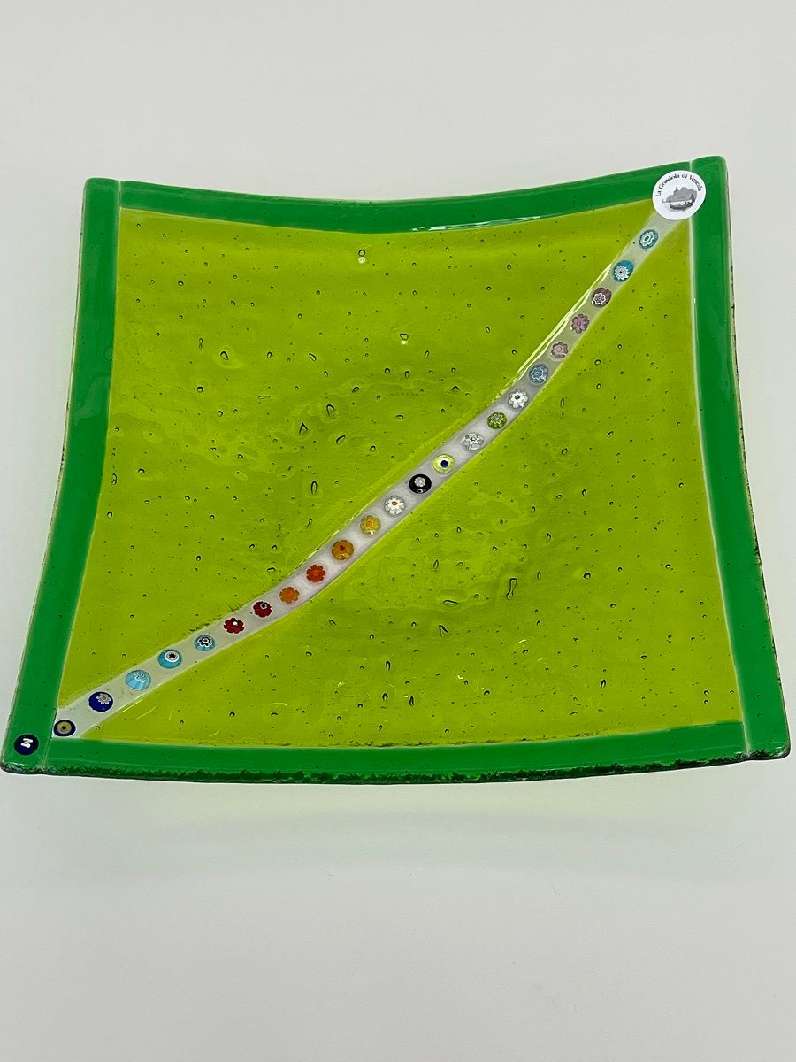 Murano Glass bowl 28x28cm -Unique piece-