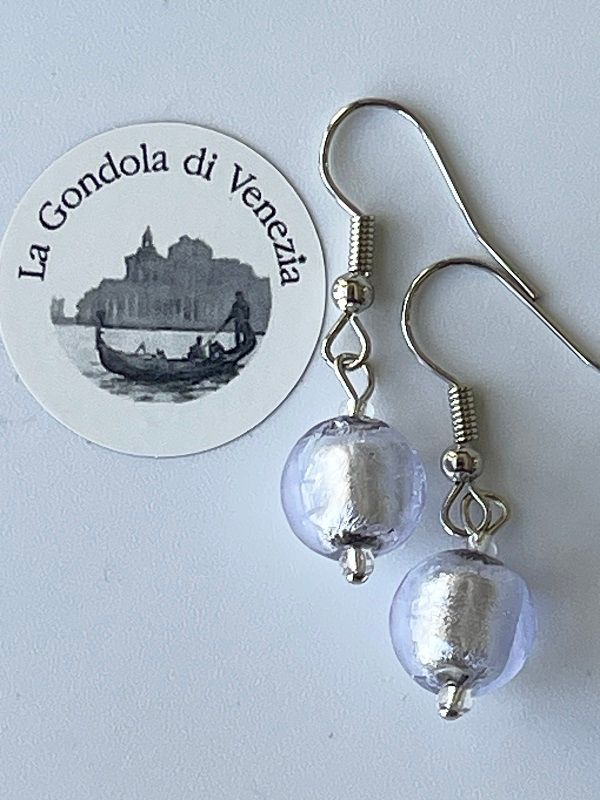 Ohrhänger Kugel Murano Glas 10mm 