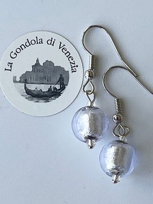 Ohrhänger Kugel Murano Glas 10mm 