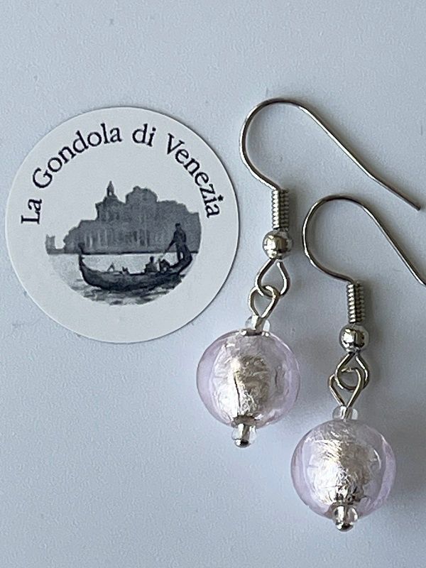 Ohrhänger Kugel Murano Glas 10mm 
