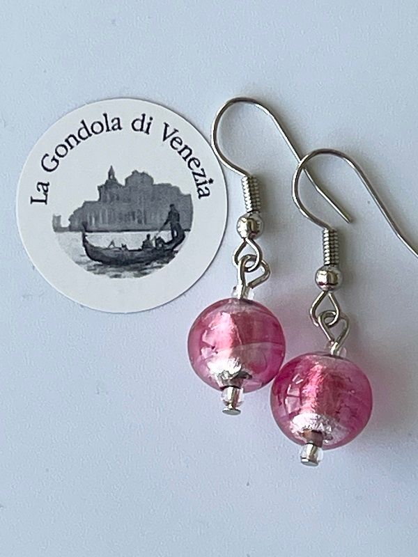 Ohrhänger Kugel Murano Glas 10mm 