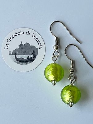 Ohrhänger Kugel Murano Glas 10mm 
