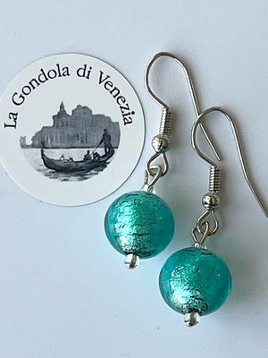 Ohrhänger Kugel Murano Glas 10mm 